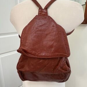 Brown Leather Women's Backpack